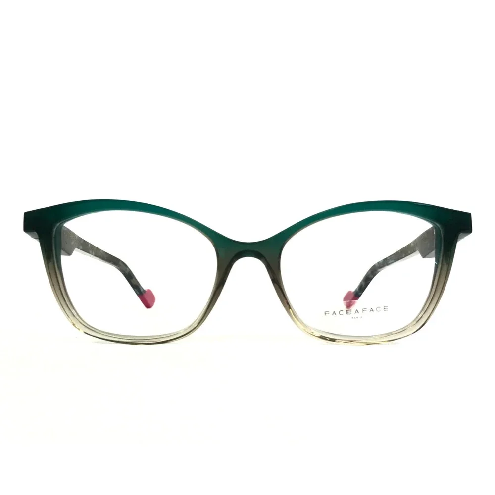 Face A Face Eyeglasses Frames HANNA 1 COL4174 LR Gradient Green Smoked 50-17-142